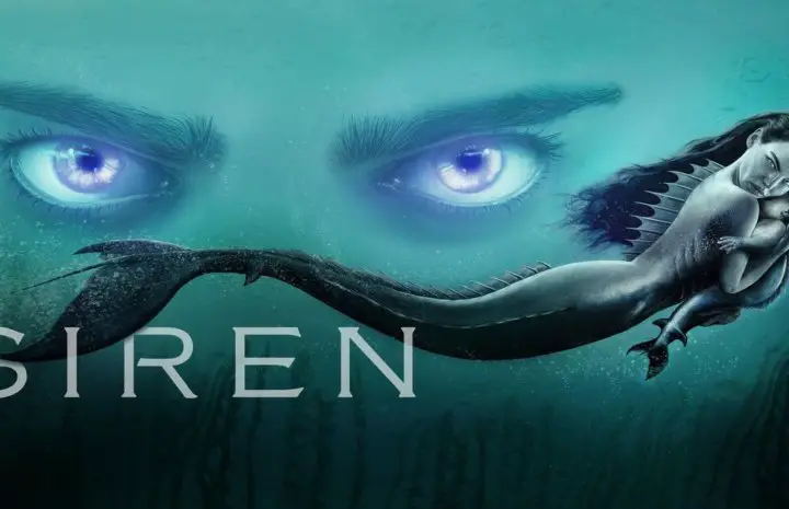 eyes, a scary mermaid holding a child