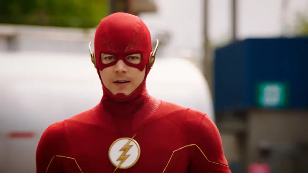 The flash in his red dress