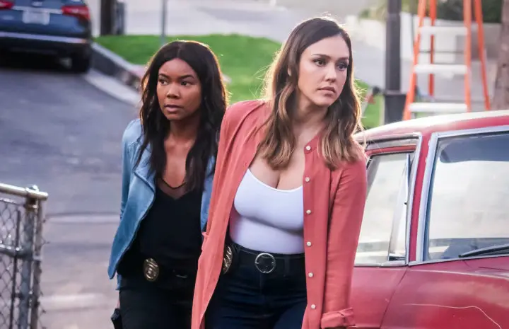 2 ladies standing | L.A.'s Finest Season 3 release date