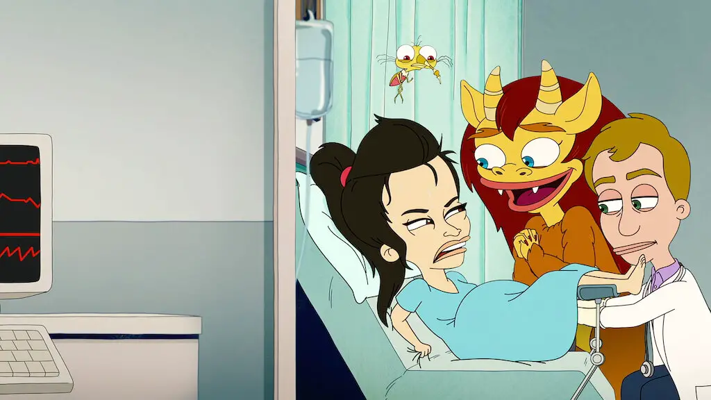 animated characters in a hospital