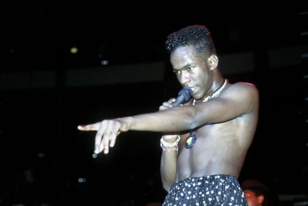 young bobby brown performing on stage