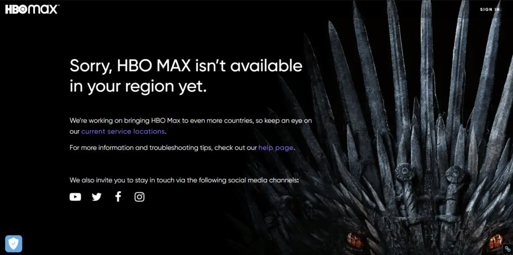 Error showing on HBO Max