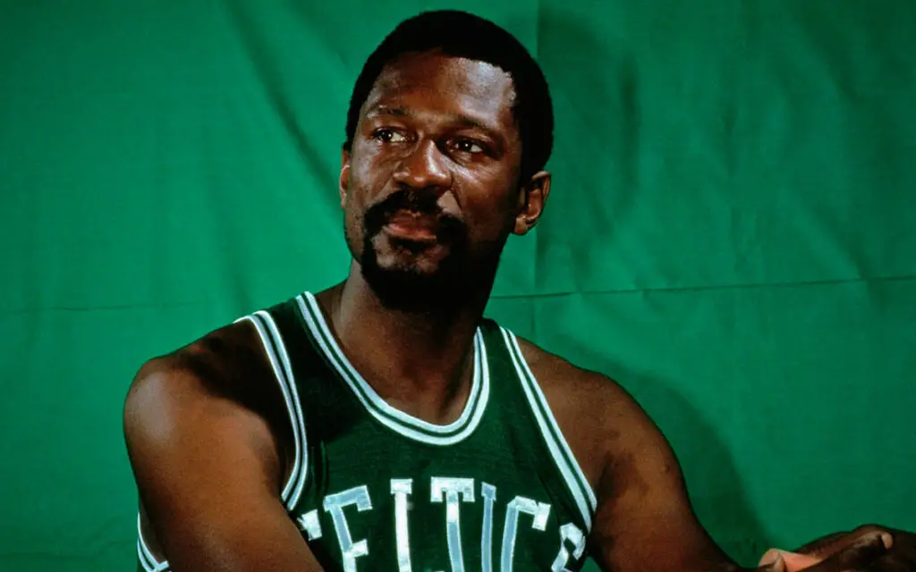 Young Bill Russell during a photoshoot