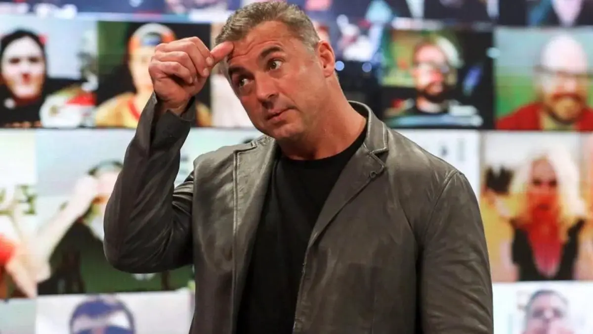 Shane McMahon scratching his forehead