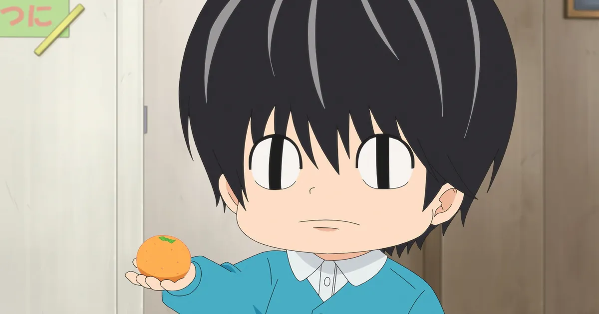 Kotaro with an orange in his hand