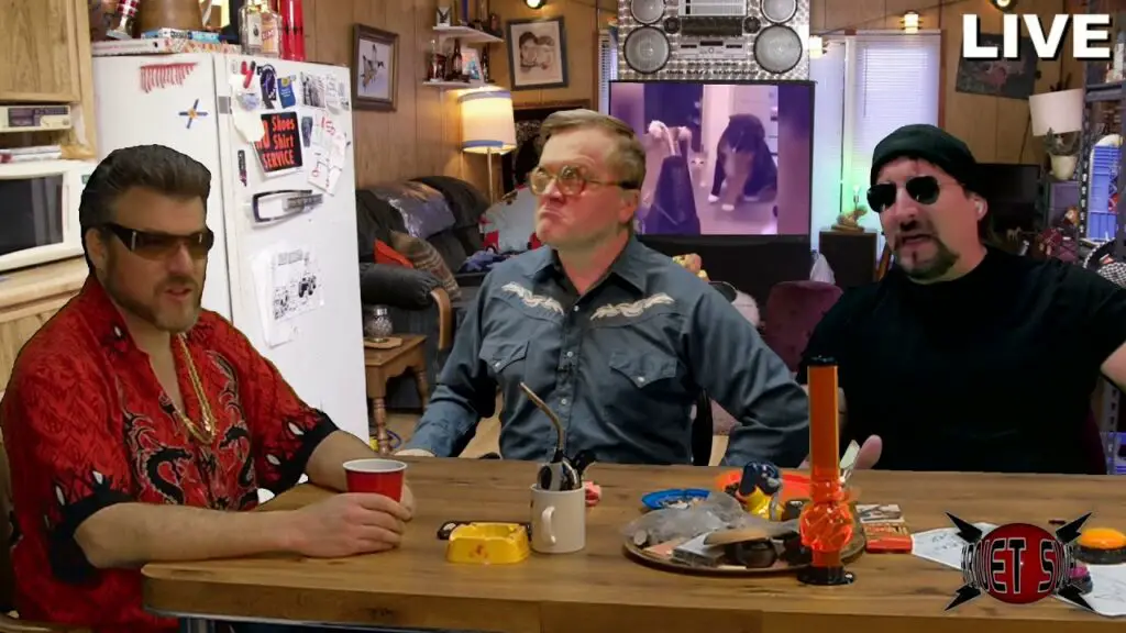 Ricky, Bubbles and Julian are sitting together