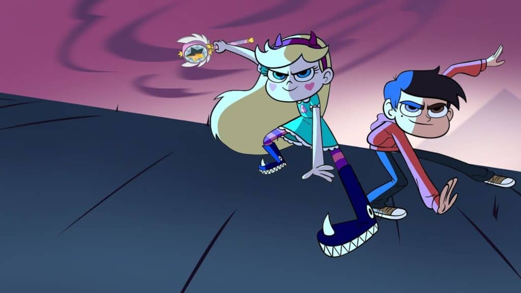 star posing with her friend