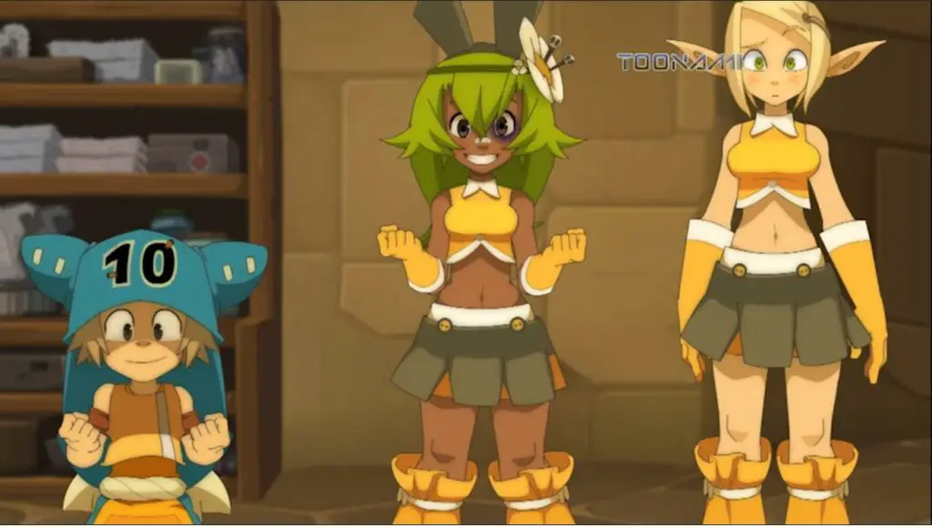 Characters of the show Wakfu are standing